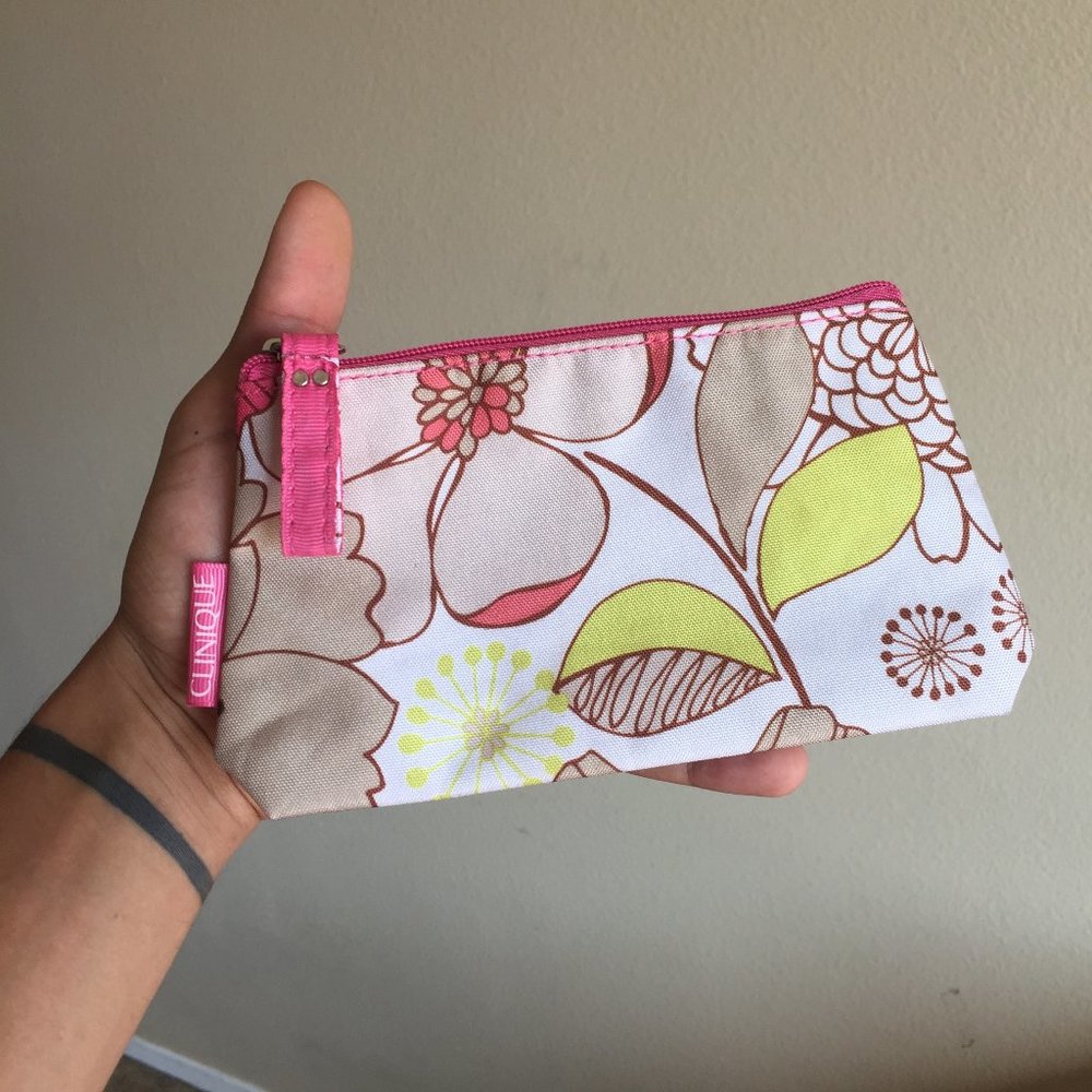 Pink and White Handbag